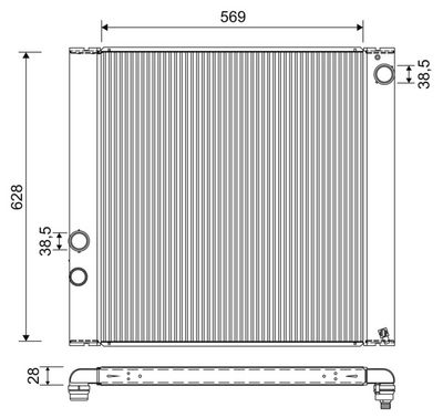 Radiator, engine cooling VALEO 701270