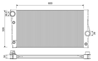 Radiator, engine cooling VALEO 701271