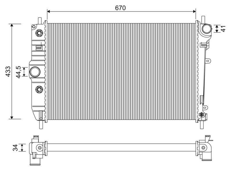 VALEO 701274 Radiator, engine cooling