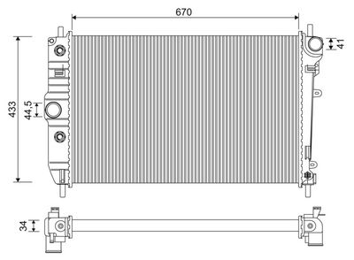 Radiator, engine cooling VALEO 701274