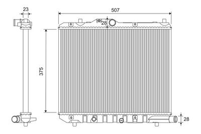 Radiator, engine cooling VALEO 701281