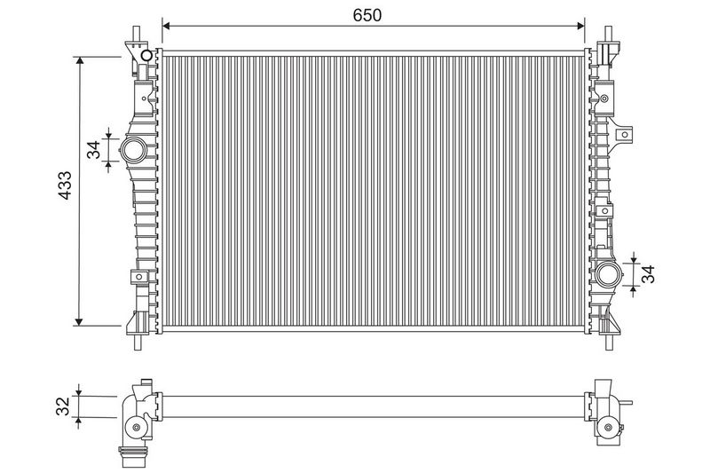 VALEO 701284 Radiator, engine cooling