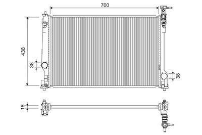 Radiator, engine cooling VALEO 701297