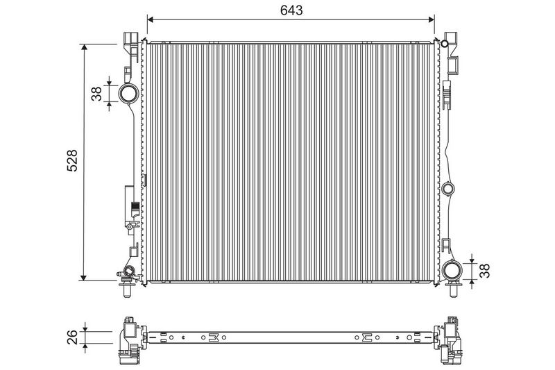 VALEO 701307 Radiator, engine cooling