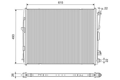 Radiator, engine cooling VALEO 701308