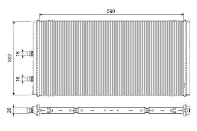 Radiator, engine cooling VALEO 701312