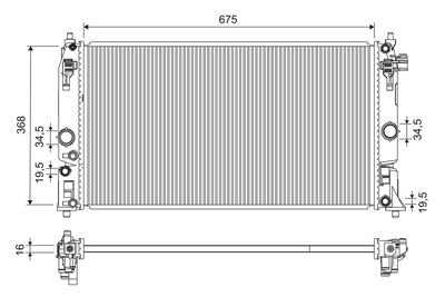Radiator, engine cooling VALEO 701316