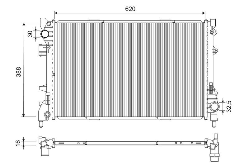 VALEO 701325 Radiator, engine cooling