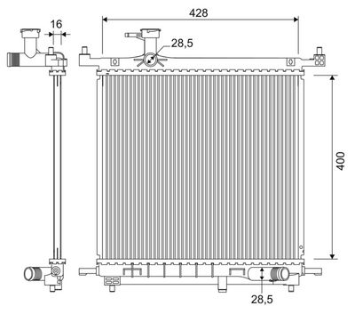 Radiator, engine cooling VALEO 701328