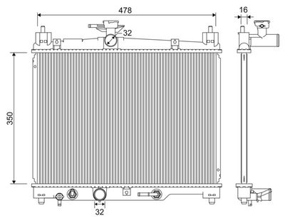 Radiator, engine cooling VALEO 701330
