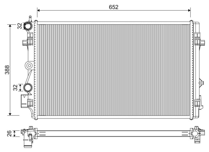 VALEO 701331 Radiator, engine cooling