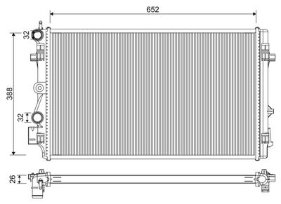 Radiator, engine cooling VALEO 701331