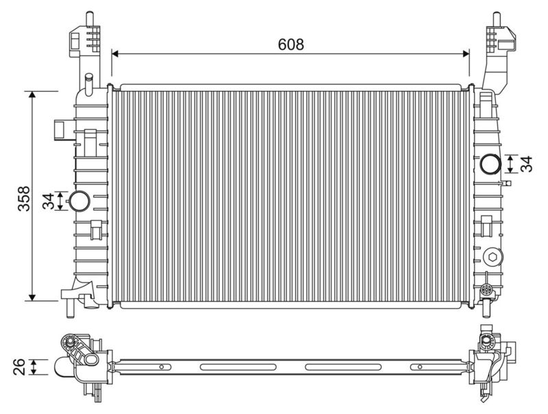 VALEO 701332 Radiator, engine cooling