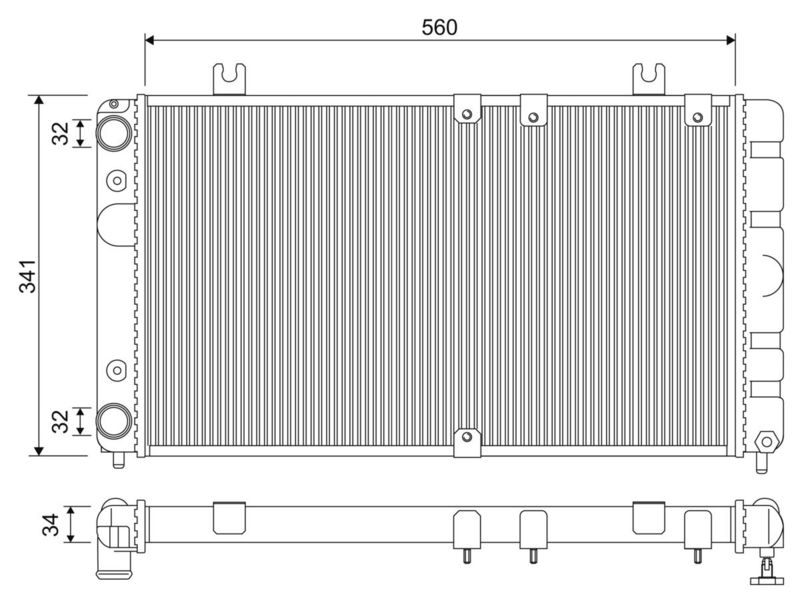 VALEO 701334 Radiator, engine cooling