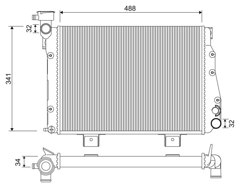 VALEO 701335 Radiator, engine cooling