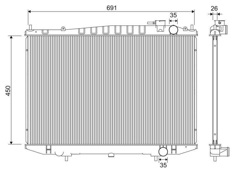 VALEO 701344 Radiator, engine cooling