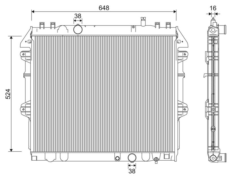 VALEO 701345 Radiator, engine cooling