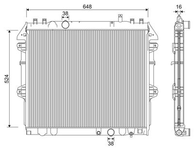 Radiator, engine cooling VALEO 701345