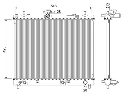 Radiator, engine cooling VALEO 701346