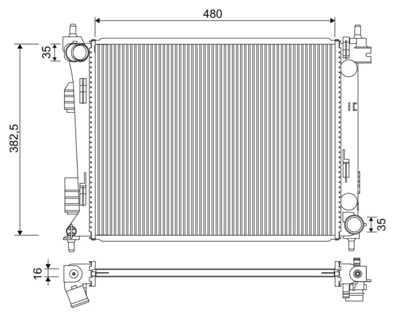 VALEO 701347 Radiator, engine cooling