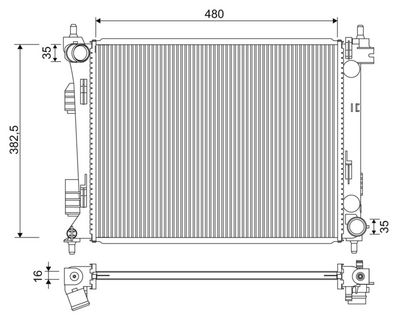 Radiator, engine cooling VALEO 701347
