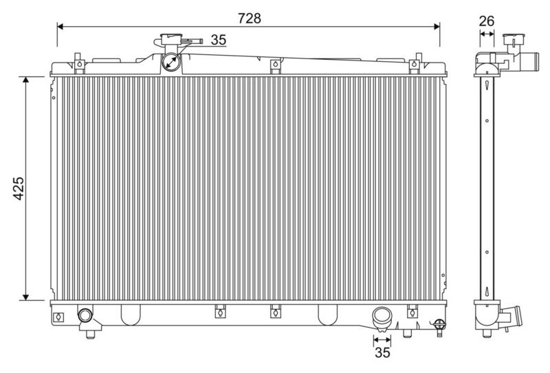 VALEO 701348 Radiator, engine cooling
