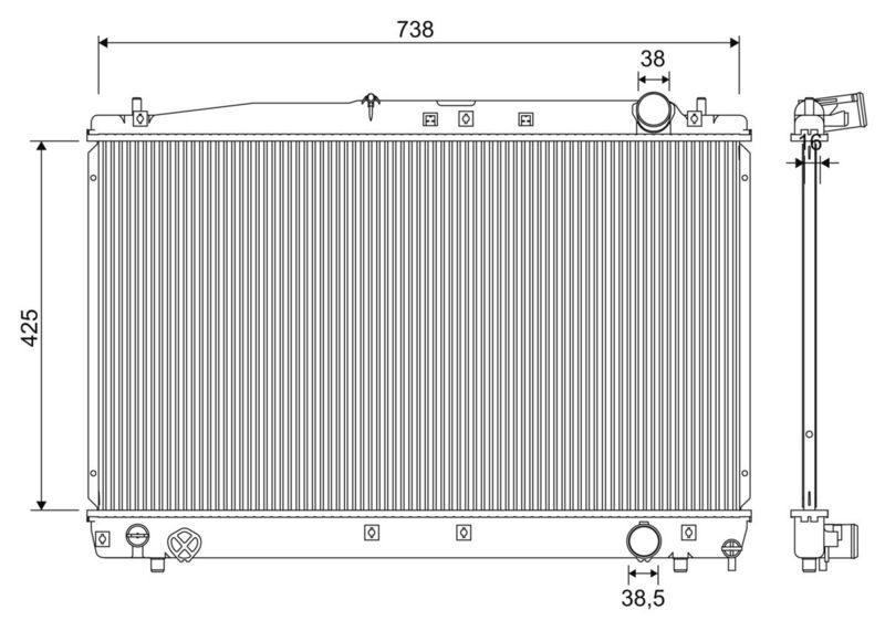 VALEO 701349 Radiator, engine cooling