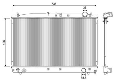 Radiator, engine cooling VALEO 701349