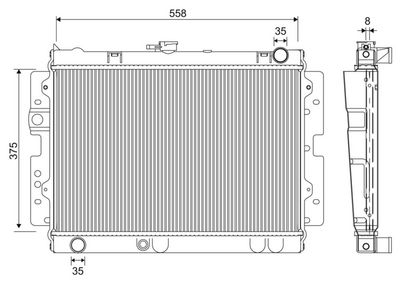 Radiator, engine cooling VALEO 701351