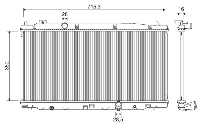 VALEO 701352 Radiator, engine cooling