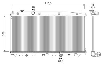 Radiator, engine cooling VALEO 701352