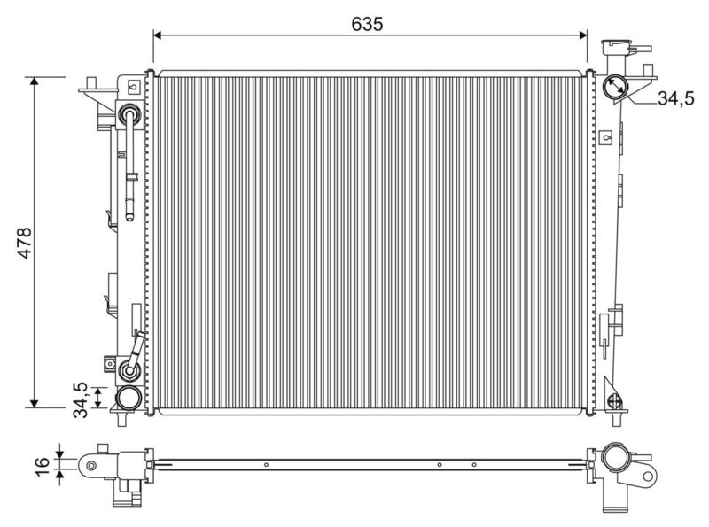 VALEO 701354 Radiator, engine cooling