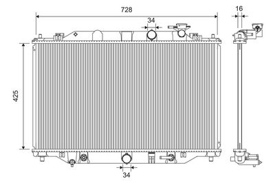 Radiator, engine cooling VALEO 701392