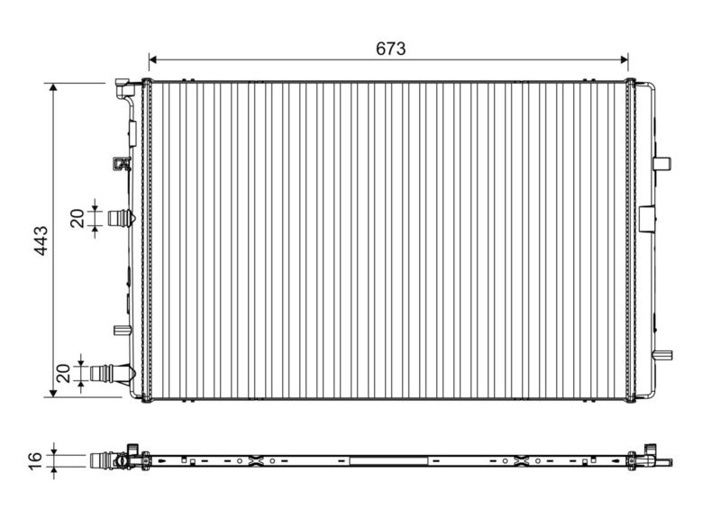 VALEO 701395 Radiator, engine cooling