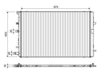 Radiator, engine cooling VALEO 701395