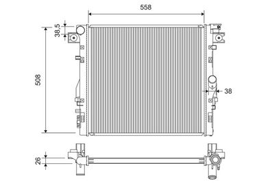 Radiator, engine cooling VALEO 701417