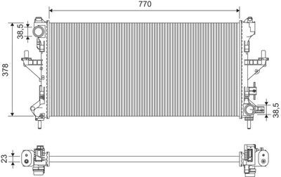 Radiator, engine cooling VALEO 701426