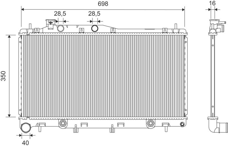 VALEO 701445 Radiator, engine cooling