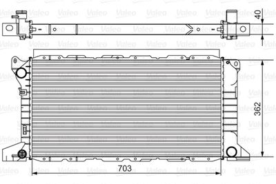 Radiator, engine cooling VALEO 701525