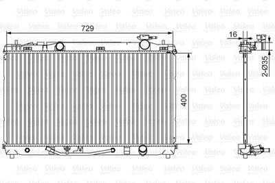 Radiator, engine cooling VALEO 701526