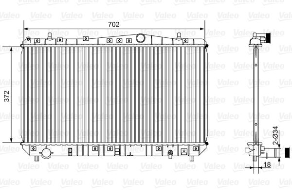 VALEO 701528 Radiator, engine cooling