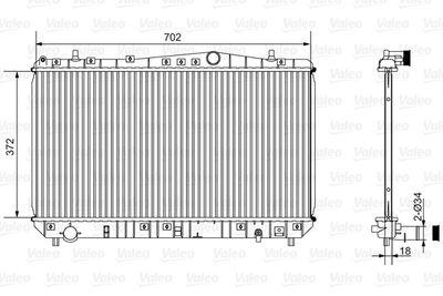 Radiator, engine cooling VALEO 701528