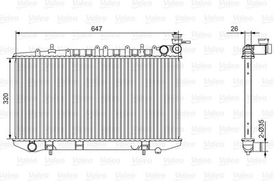 Radiator, engine cooling VALEO 701529