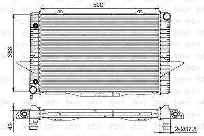 Radiator, engine cooling VALEO 701532