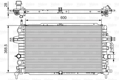 Radiator, engine cooling VALEO 701533