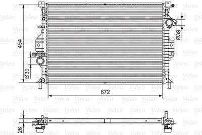 Radiator, engine cooling VALEO 701536