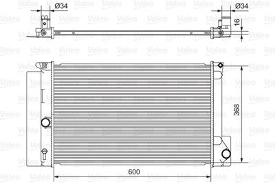 Radiator, engine cooling VALEO 701538