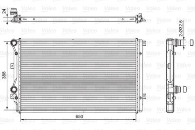Radiator, engine cooling VALEO 701540