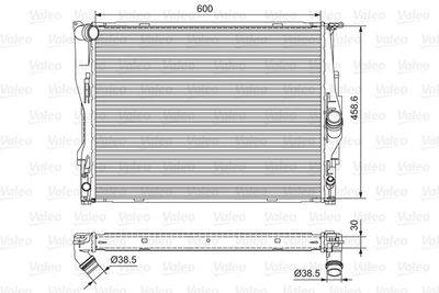 Radiator, engine cooling VALEO 701542