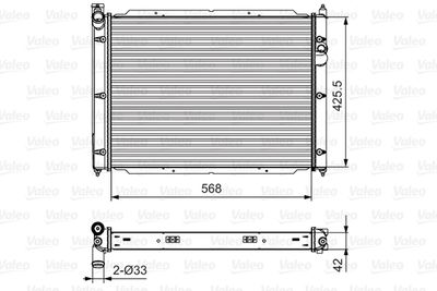 Radiator, engine cooling VALEO 701543